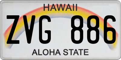 HI license plate ZVG886