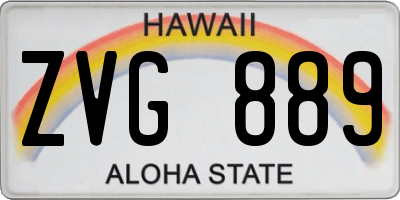 HI license plate ZVG889