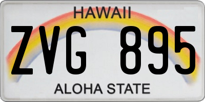 HI license plate ZVG895