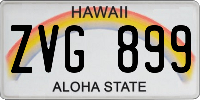HI license plate ZVG899