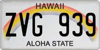 HI license plate ZVG939