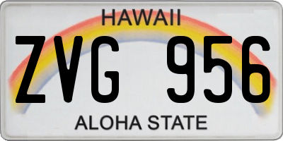 HI license plate ZVG956