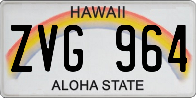 HI license plate ZVG964