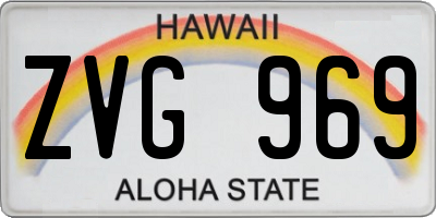 HI license plate ZVG969