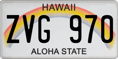 HI license plate ZVG970