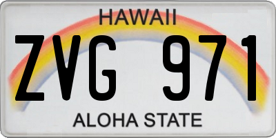 HI license plate ZVG971
