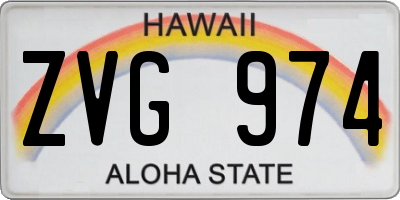 HI license plate ZVG974
