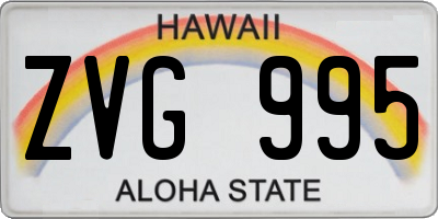 HI license plate ZVG995