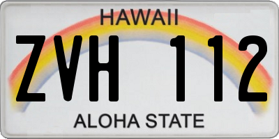 HI license plate ZVH112