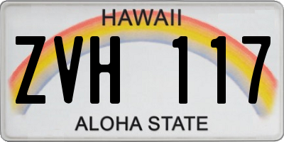 HI license plate ZVH117