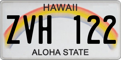 HI license plate ZVH122