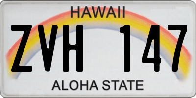 HI license plate ZVH147