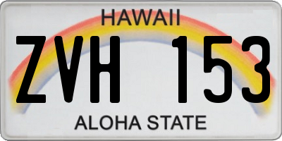 HI license plate ZVH153