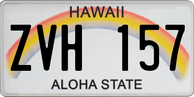 HI license plate ZVH157