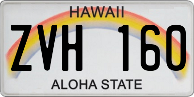 HI license plate ZVH160