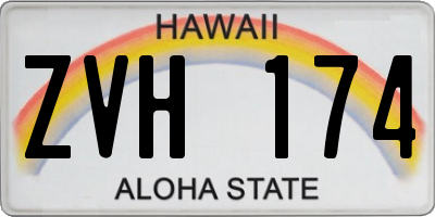 HI license plate ZVH174