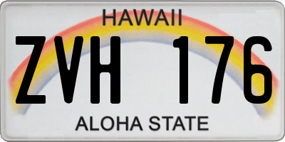 HI license plate ZVH176