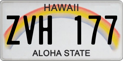 HI license plate ZVH177