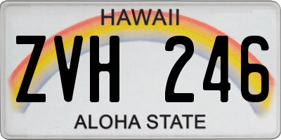 HI license plate ZVH246