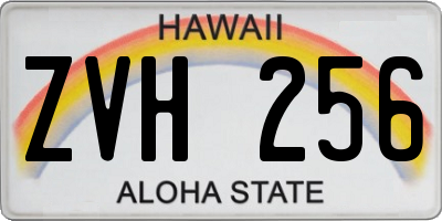 HI license plate ZVH256