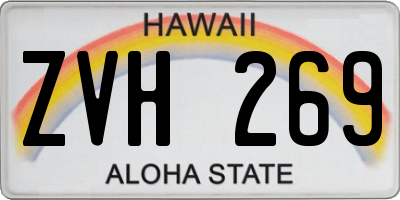 HI license plate ZVH269