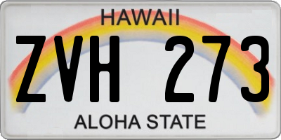 HI license plate ZVH273
