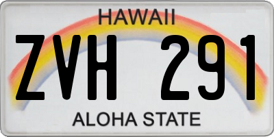 HI license plate ZVH291