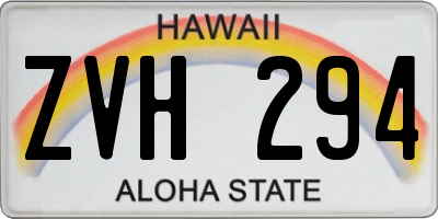 HI license plate ZVH294