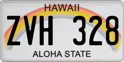 HI license plate ZVH328