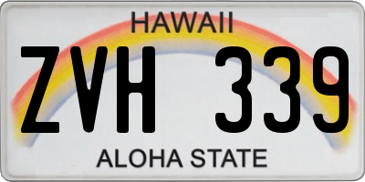 HI license plate ZVH339