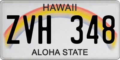 HI license plate ZVH348