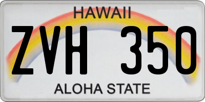 HI license plate ZVH350