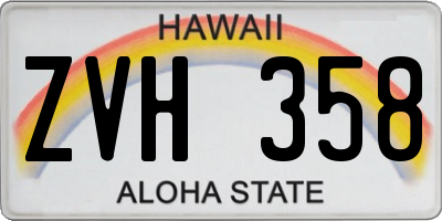 HI license plate ZVH358