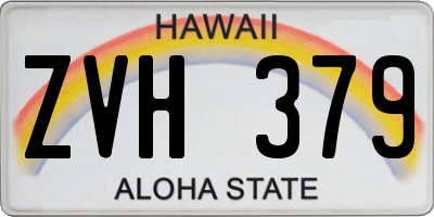 HI license plate ZVH379