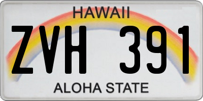HI license plate ZVH391