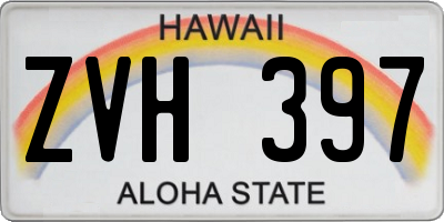 HI license plate ZVH397