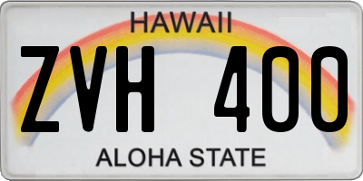 HI license plate ZVH400