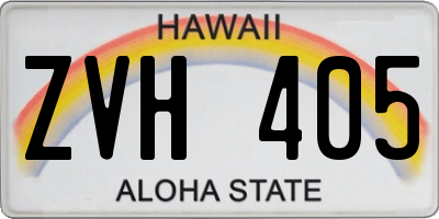 HI license plate ZVH405