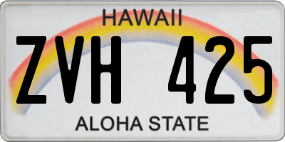 HI license plate ZVH425
