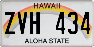 HI license plate ZVH434
