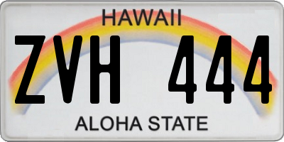 HI license plate ZVH444