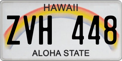 HI license plate ZVH448