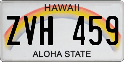 HI license plate ZVH459