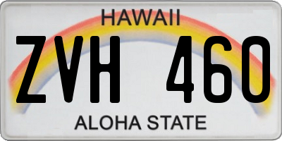 HI license plate ZVH460