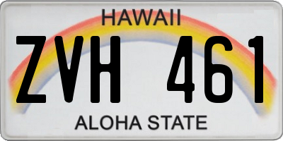 HI license plate ZVH461