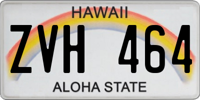HI license plate ZVH464