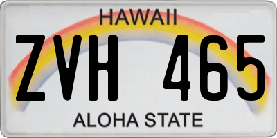 HI license plate ZVH465