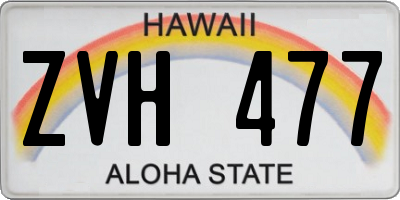 HI license plate ZVH477