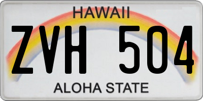 HI license plate ZVH504