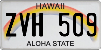 HI license plate ZVH509